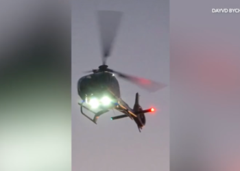 (video) აშშ-ში ვერტმფრენი შუა ავტომაგისტრალზე ჩამოვარდა – ნახეთ, რა კადრები ვრცელდება