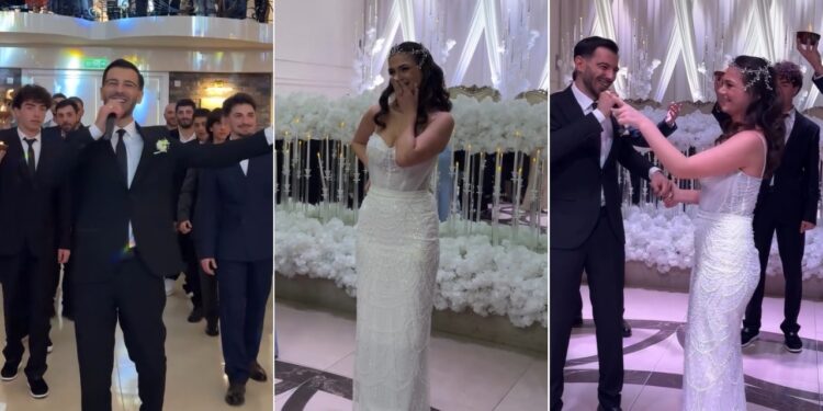 (VIDEO) სიძის საოცარმა შესრულებამ 700-კაციანი ქორწილი ფეხზე დააყენა… ასეთი რამ მხოლოდ საქართველოში ხდება…