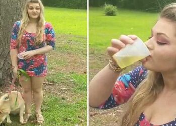 რატომ სვამს  გოგონა ძაღლის შარდს? – მიზეზი გაგაოცებთ